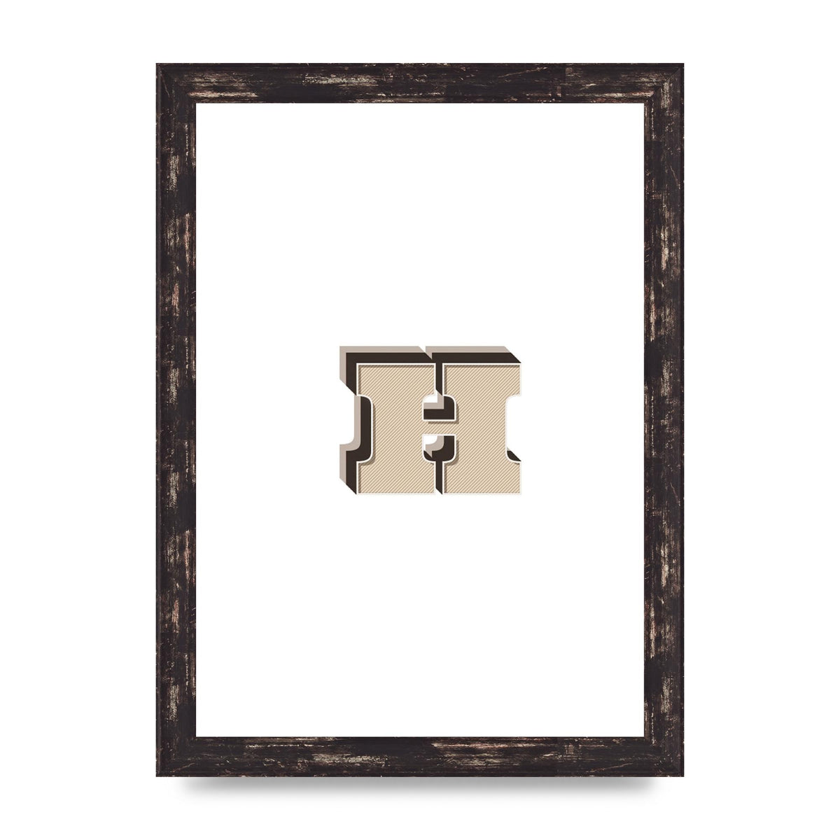 Alphabet Mix Match H" Wall Art - A4 framed