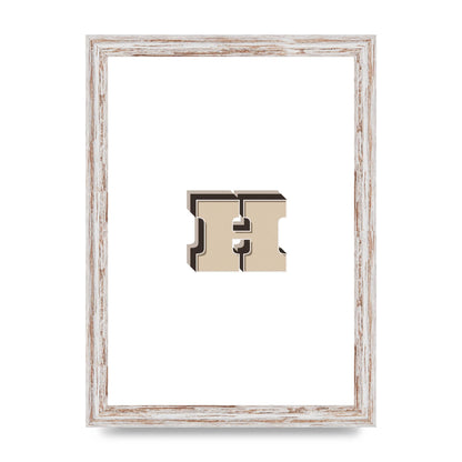 Alphabet Mix Match H" Wall Art - A4 framed