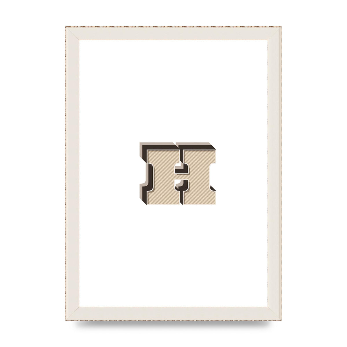 Alphabet Mix Match H" Wall Art - A4 framed