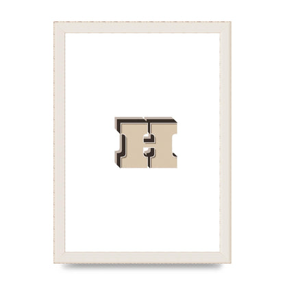 Alphabet Mix Match H" Wall Art - A4 framed