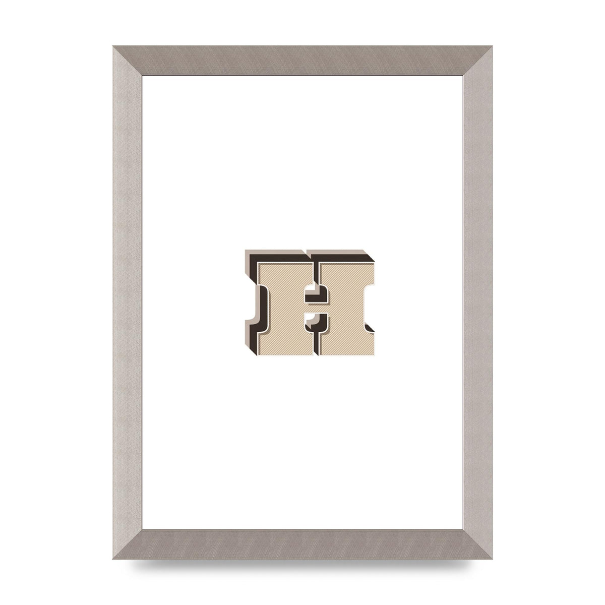 Alphabet Mix Match H" Wall Art - A4 framed
