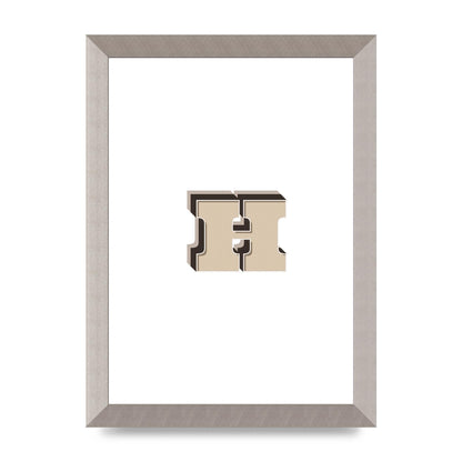 Alphabet Mix Match H" Wall Art - A4 framed