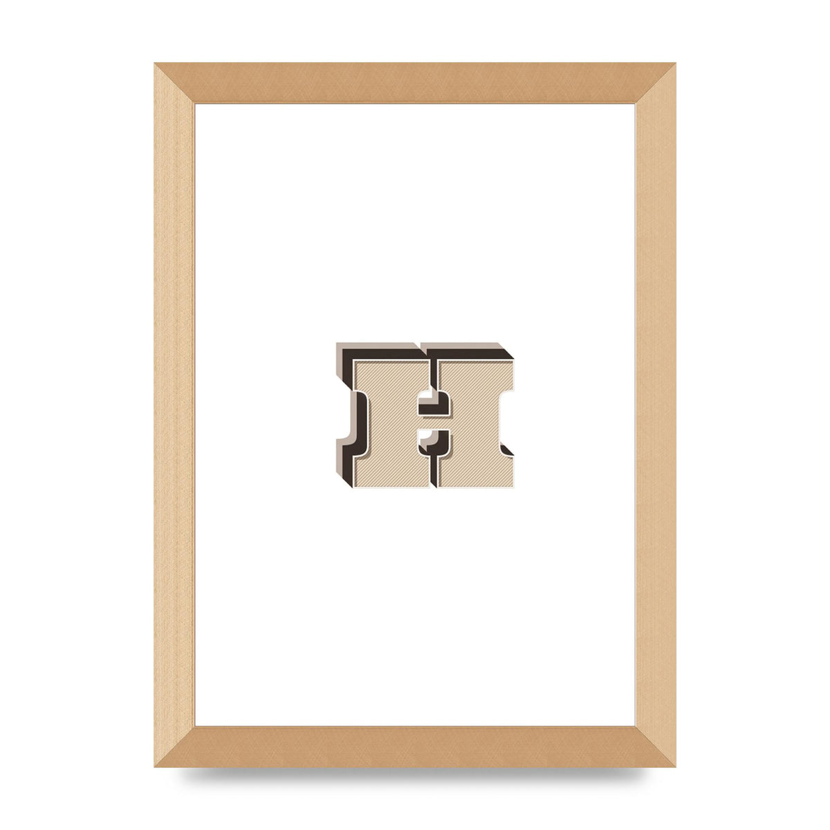 Alphabet Mix Match H" Wall Art - A4 framed