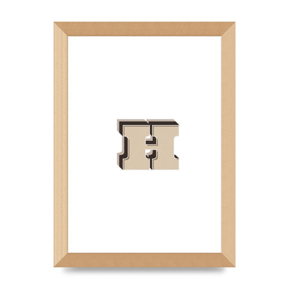 Alphabet Mix Match H" Wall Art - A4 framed