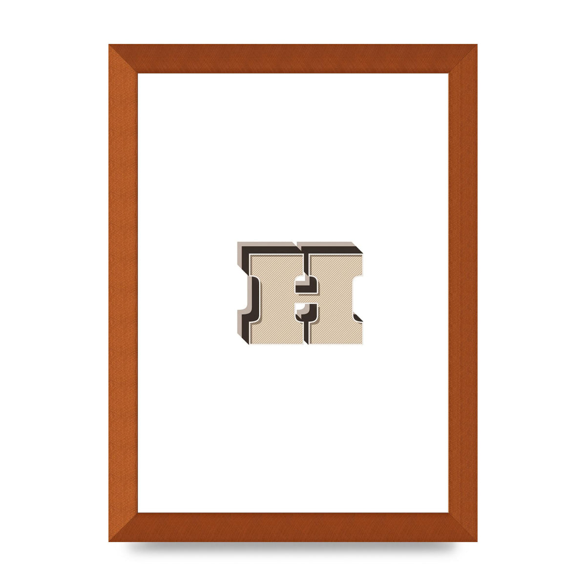 Alphabet Mix Match H" Wall Art - A4 framed