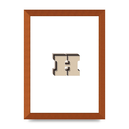 Alphabet Mix Match H" Wall Art - A4 framed
