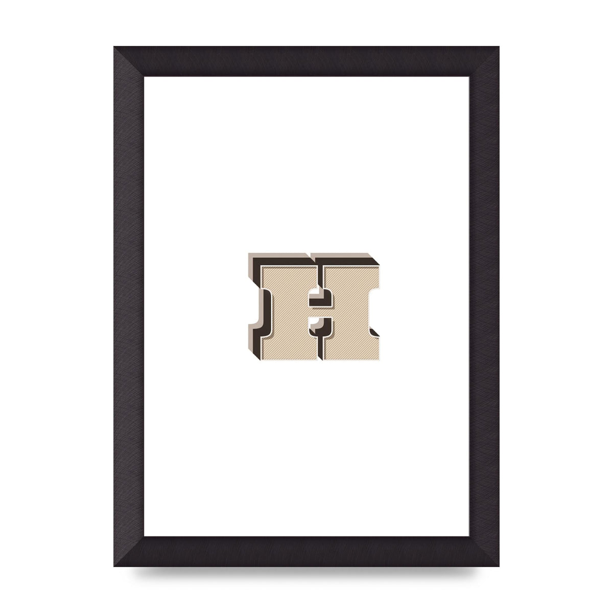 Alphabet Mix Match H" Wall Art - A4 framed