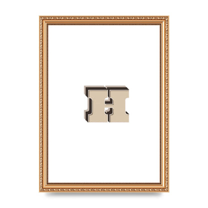 Alphabet Mix Match H" Wall Art - A4 framed