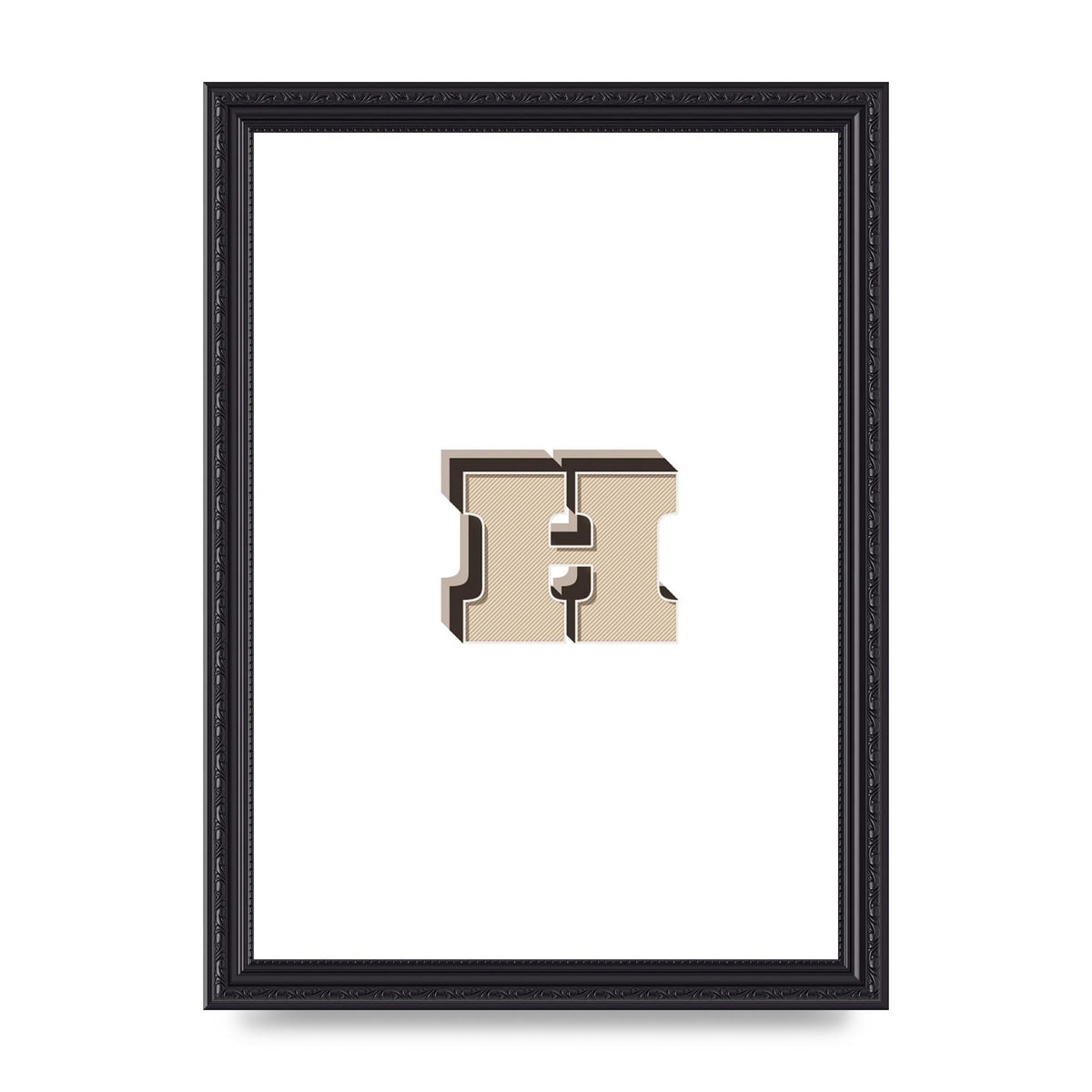 Alphabet Mix Match H" Wall Art - A4 framed