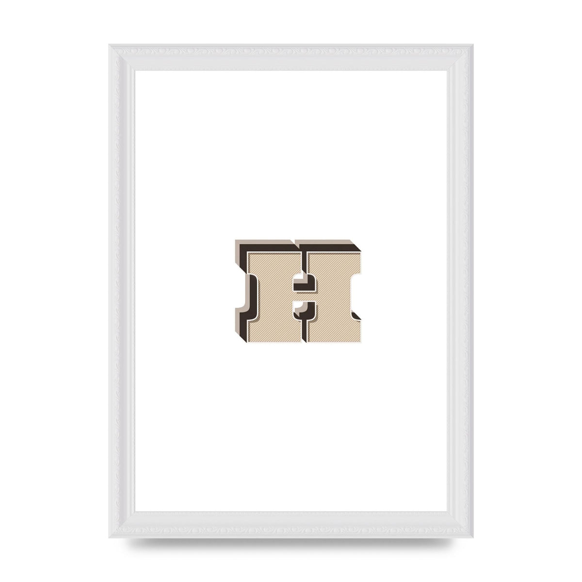 Alphabet Mix Match H" Wall Art - A4 framed