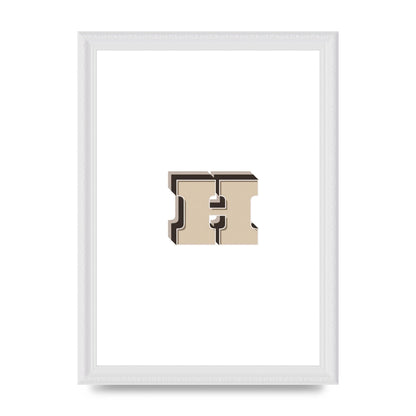 Alphabet Mix Match H" Wall Art - A4 framed