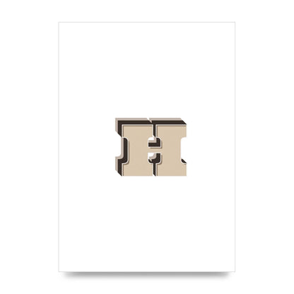 Alphabet Mix Match H" Wall Art - unframed print