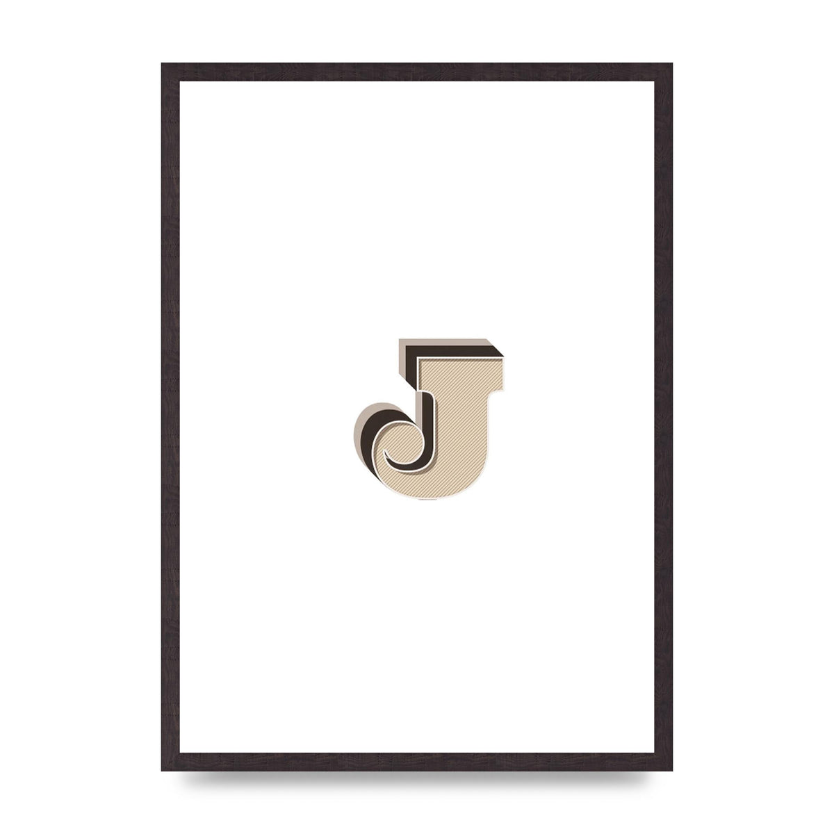 Alphabet Mix Match J" Printed Poster - A2 framed
