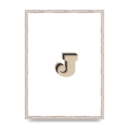 Alphabet Mix Match J" Printed Poster - A2 framed