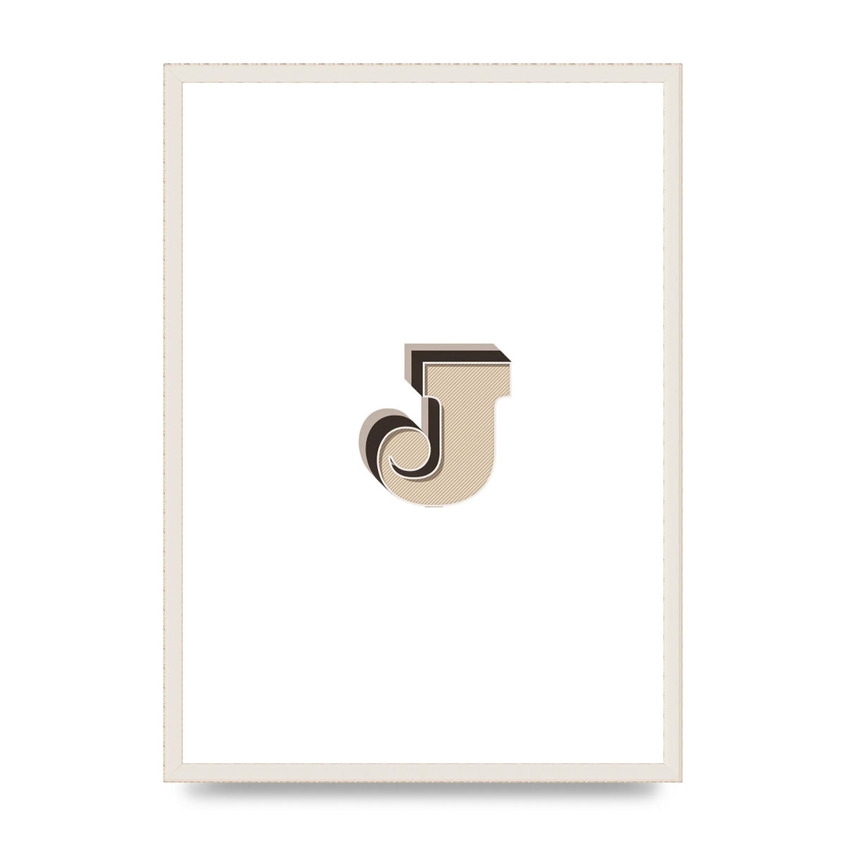 Alphabet Mix Match J" Printed Poster - A2 framed