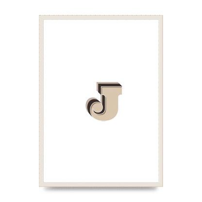 Alphabet Mix Match J" Printed Poster - A2 framed