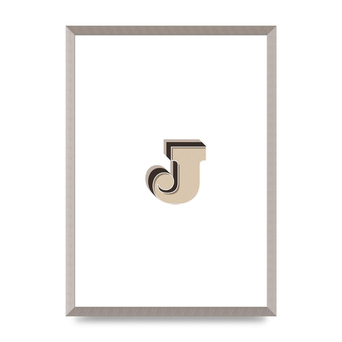 Alphabet Mix Match J" Printed Poster - A2 framed