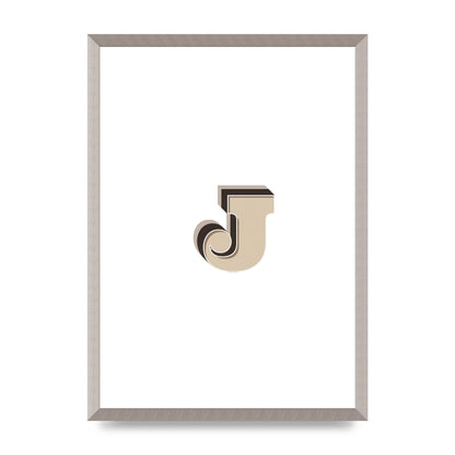 Alphabet Mix Match J" Printed Poster - A2 framed