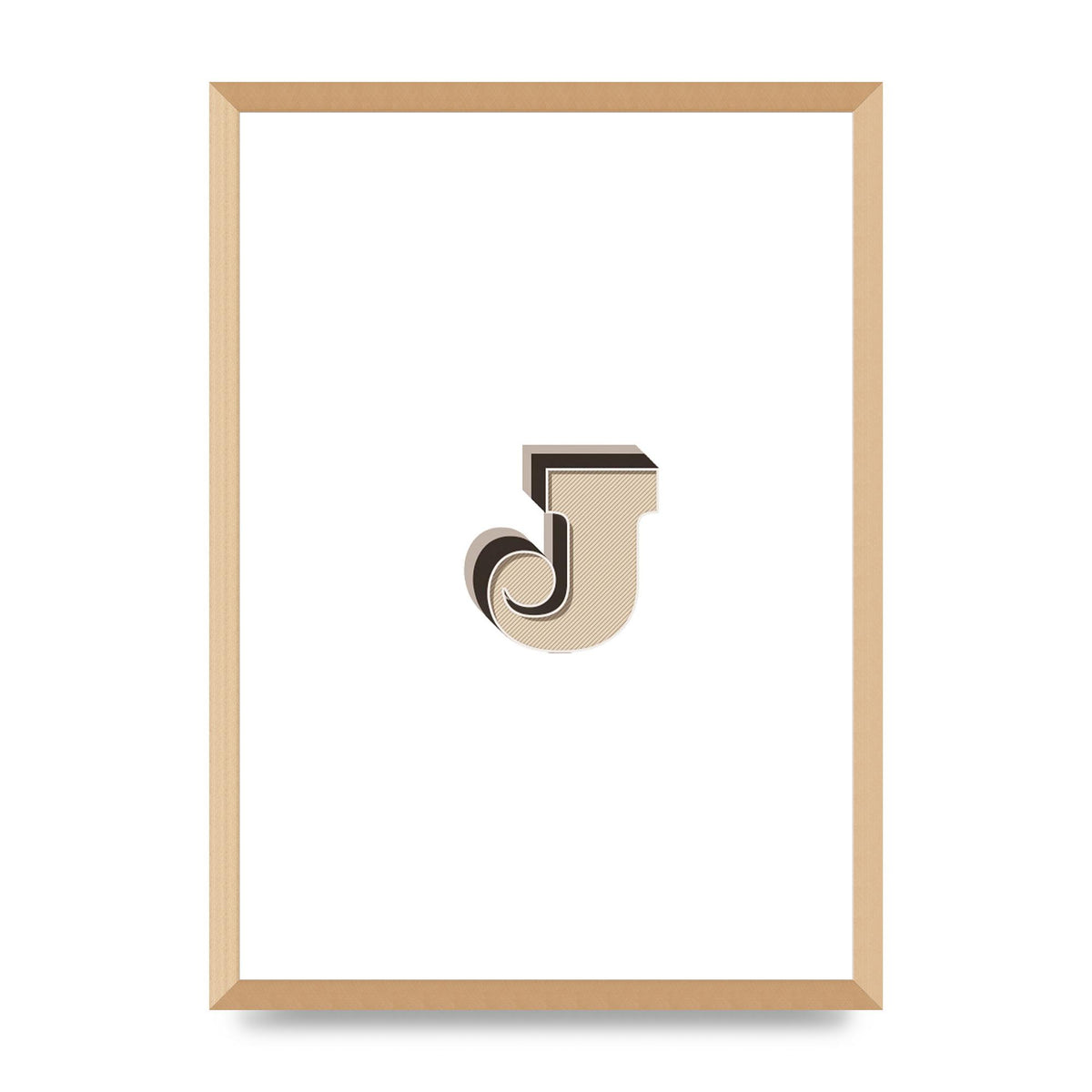 Alphabet Mix Match J" Printed Poster - A2 framed