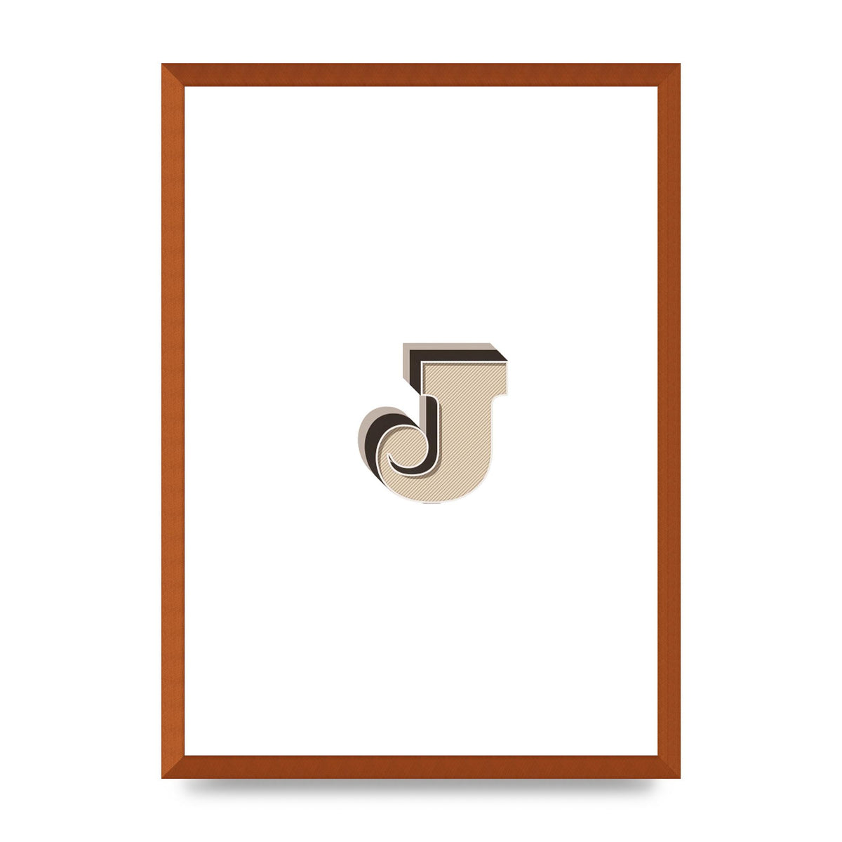 Alphabet Mix Match J" Printed Poster - A2 framed