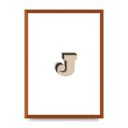 Alphabet Mix Match J" Printed Poster - A2 framed