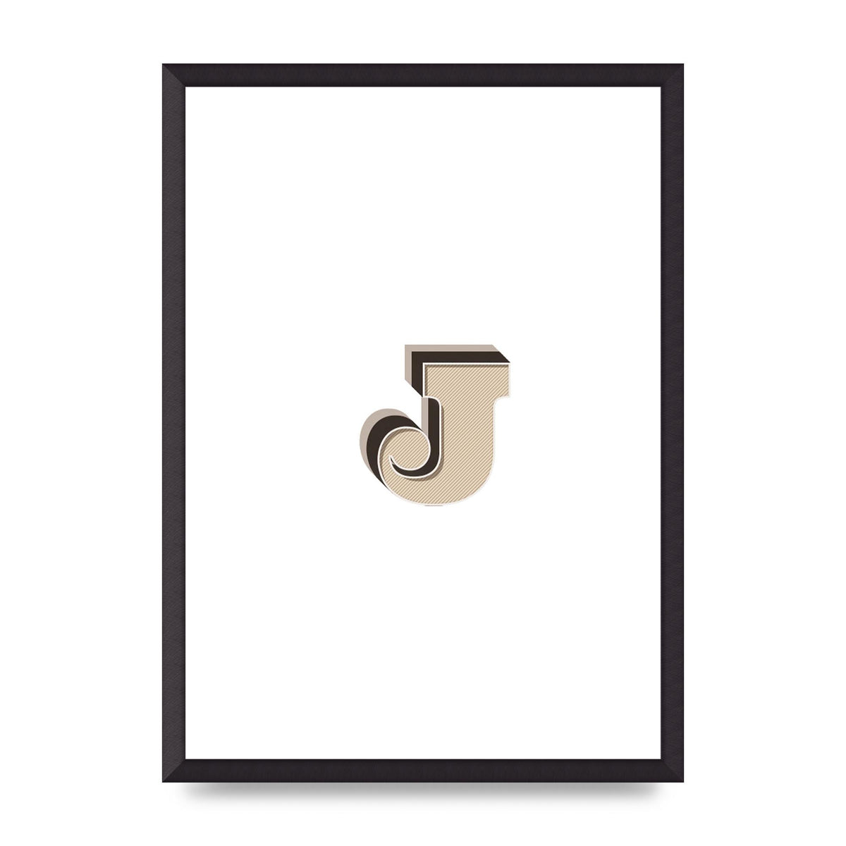 Alphabet Mix Match J" Printed Poster - A2 framed