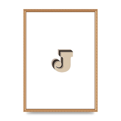 Alphabet Mix Match J" Printed Poster - A2 framed