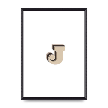 Alphabet Mix Match J" Printed Poster - A2 framed