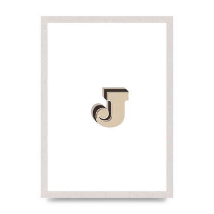 Alphabet Mix Match J" Printed Poster - A3 framed