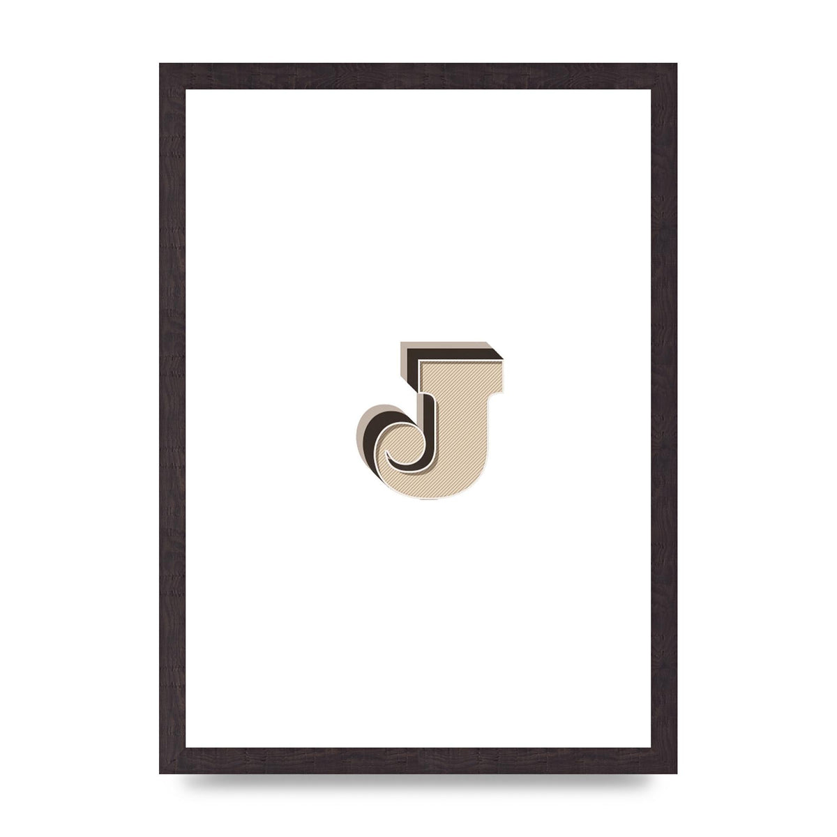 Alphabet Mix Match J" Printed Poster - A3 framed