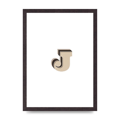 Alphabet Mix Match J" Printed Poster - A3 framed