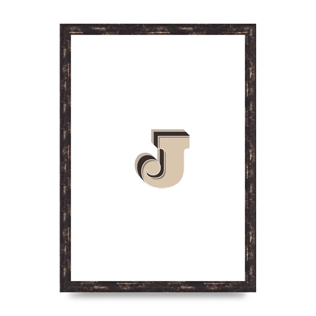 Alphabet Mix Match J" Printed Poster - A3 framed