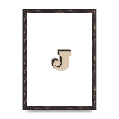 Alphabet Mix Match J" Printed Poster - A3 framed