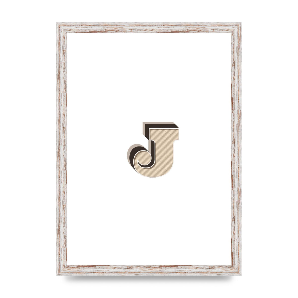 Alphabet Mix Match J" Printed Poster - A3 framed