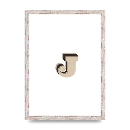 Alphabet Mix Match J" Printed Poster - A3 framed