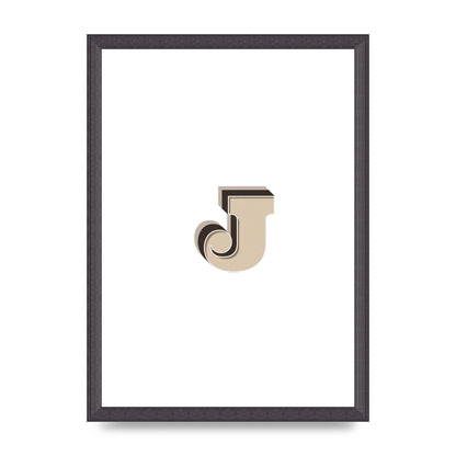 Alphabet Mix Match J" Printed Poster - A3 framed