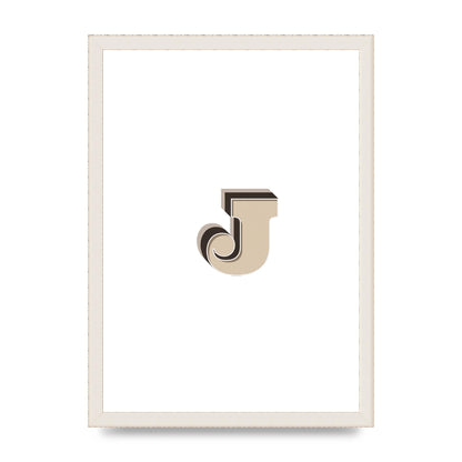 Alphabet Mix Match J" Printed Poster - A3 framed