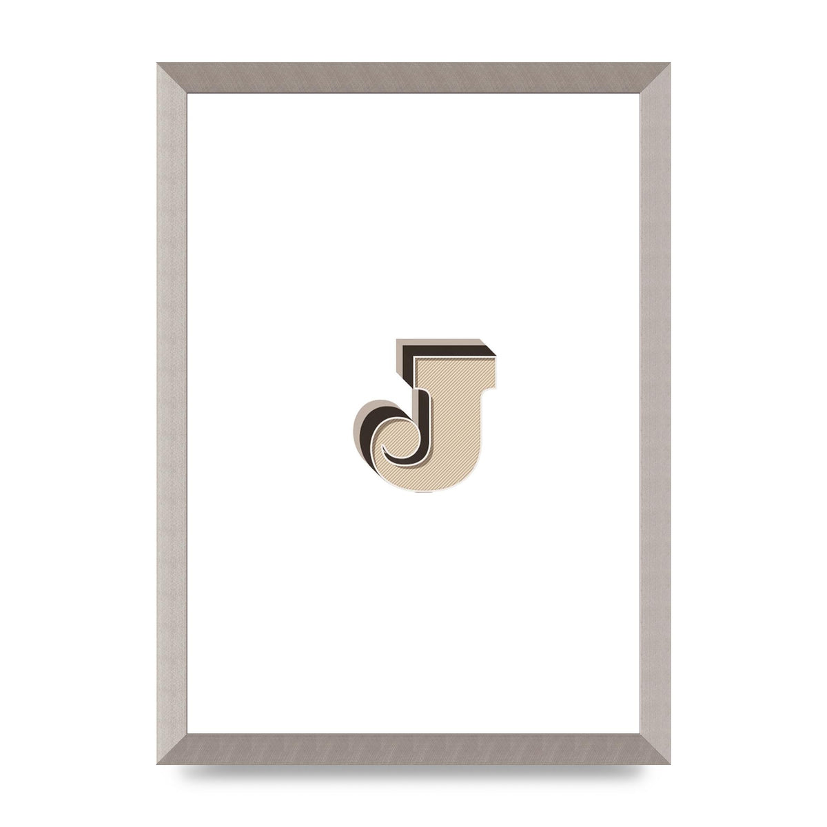 Alphabet Mix Match J" Printed Poster - A3 framed