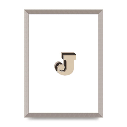 Alphabet Mix Match J" Printed Poster - A3 framed