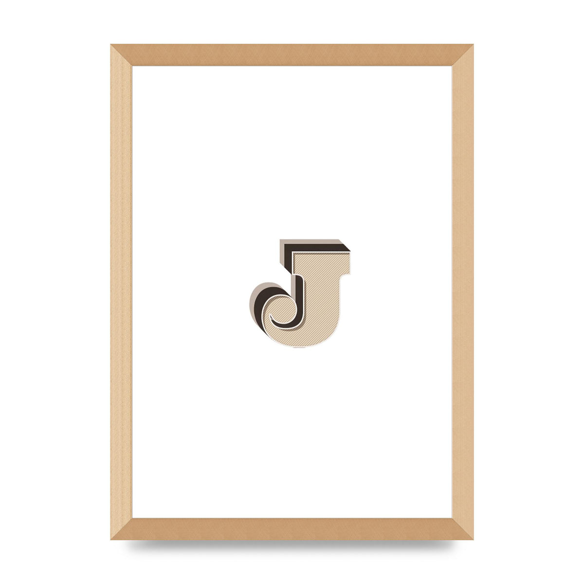 Alphabet Mix Match J" Printed Poster - A3 framed