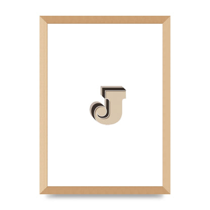 Alphabet Mix Match J" Printed Poster - A3 framed
