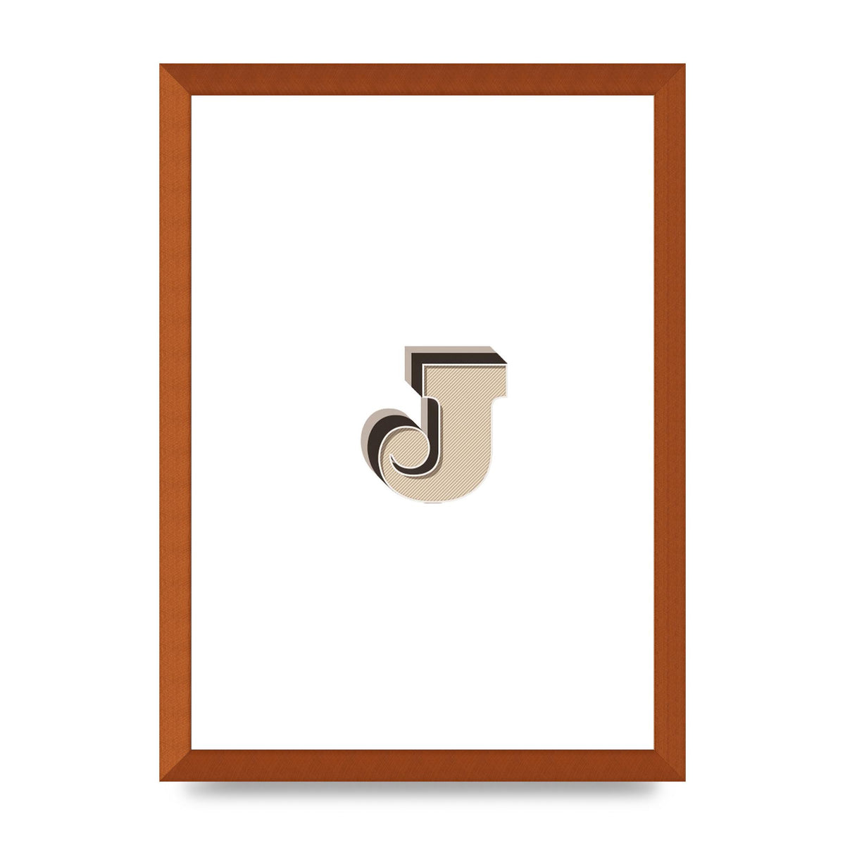Alphabet Mix Match J" Printed Poster - A3 framed