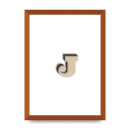 Alphabet Mix Match J" Printed Poster - A3 framed