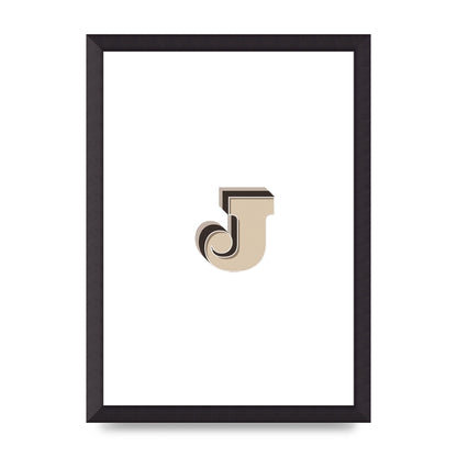 Alphabet Mix Match J" Printed Poster - A3 framed