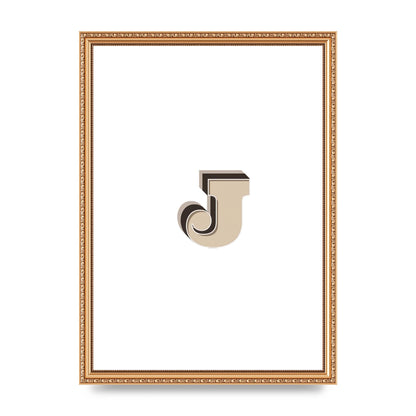 Alphabet Mix Match J" Printed Poster - A3 framed