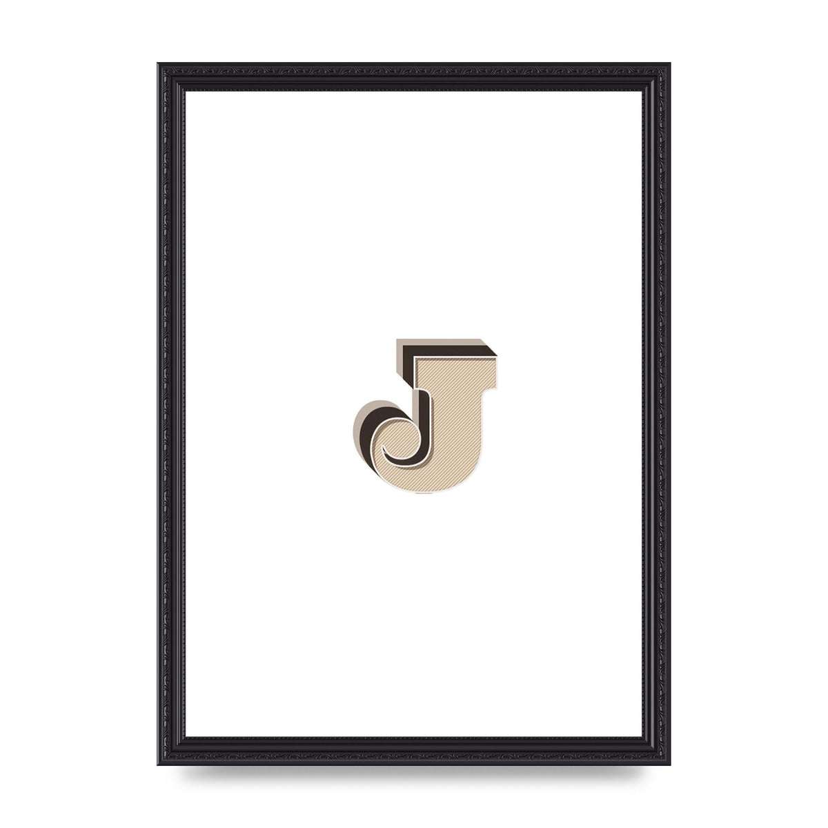 Alphabet Mix Match J" Printed Poster - A3 framed