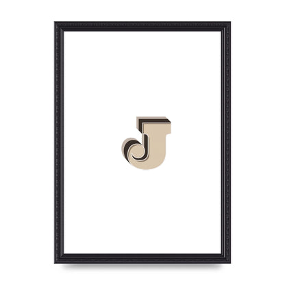 Alphabet Mix Match J" Printed Poster - A3 framed