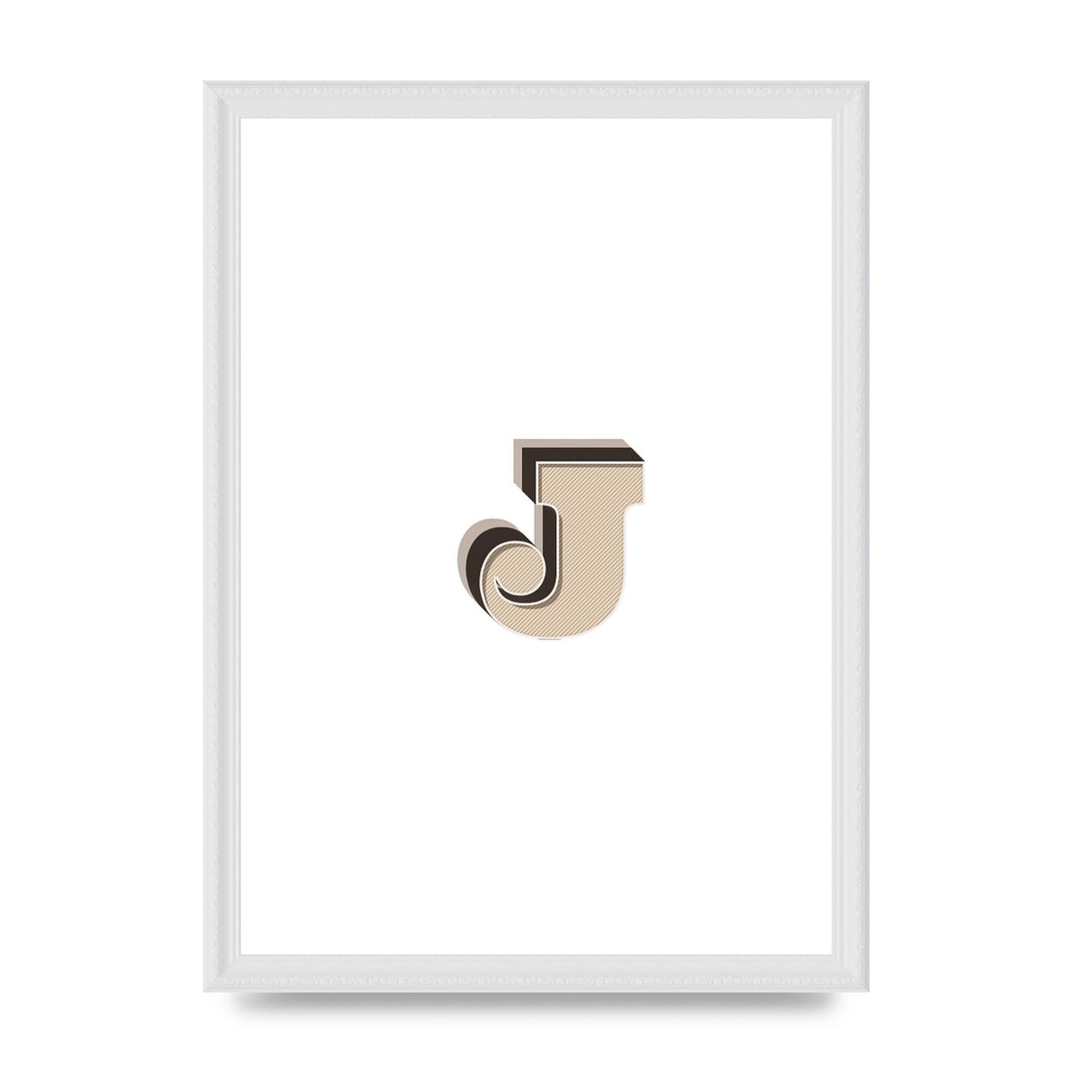 Alphabet Mix Match J" Printed Poster - A3 framed