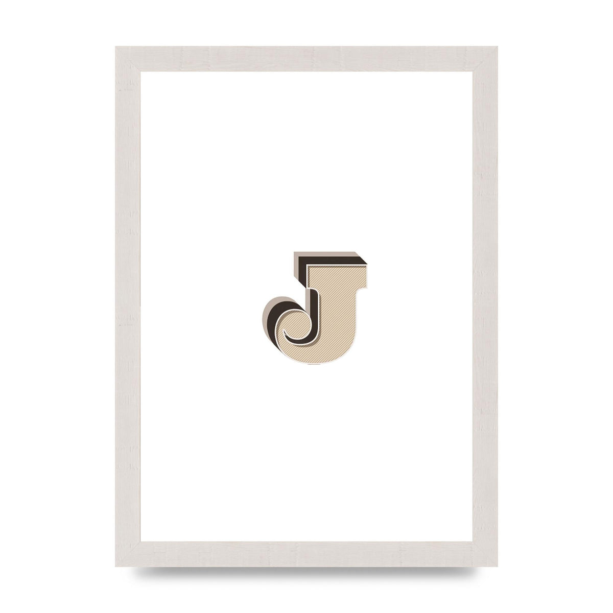 Alphabet Mix Match J" Printed Poster - A4 framed
