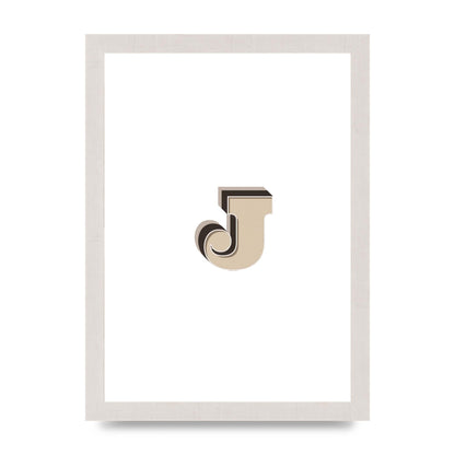Alphabet Mix Match J" Printed Poster - A4 framed